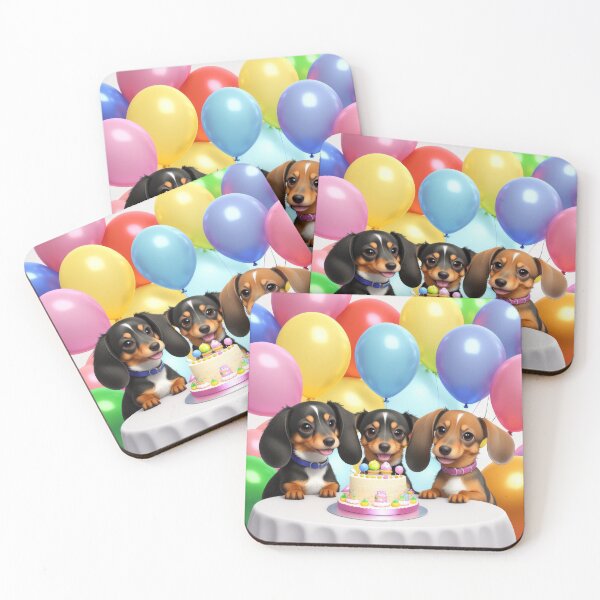Item preview, Portrait adorable Dachshund dog beautiful fun birthday party designed and sold by Tio-Tecun.