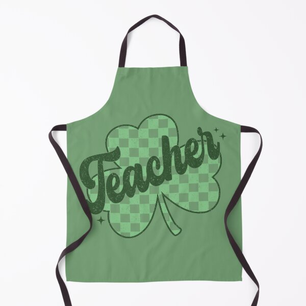 Item preview, Lucky Teacher Green Checkerboard Shamrock St Patrick's Day designed and sold by ArtMeetsPizza.