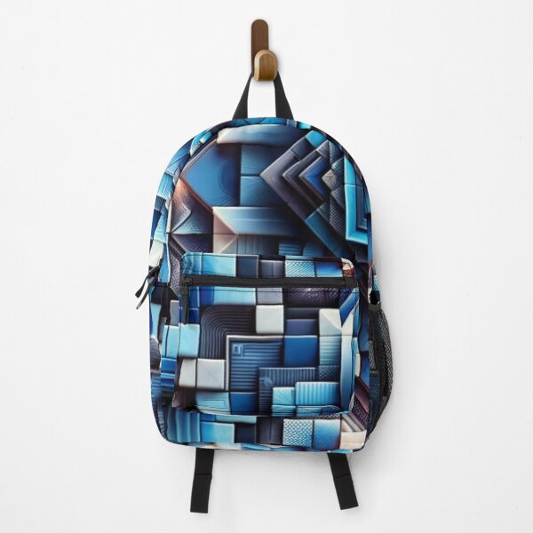 Item preview, Futuristic Geometric Blue Artwork designed and sold by mymagicstoreus.