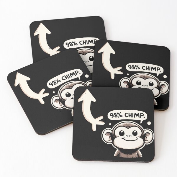 Item preview, 98 Percent Chimp Monkey designed and sold by DoodleDashShop.
