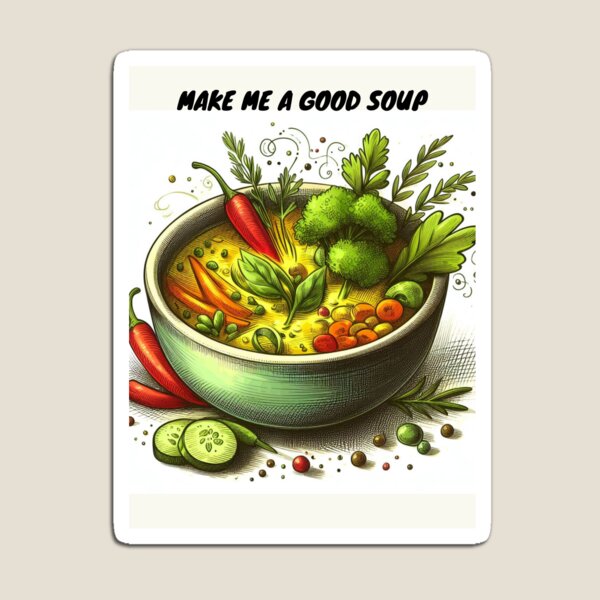 Item preview, Soup of the Day: Veggie Delight designed and sold by Vikingaquarist.