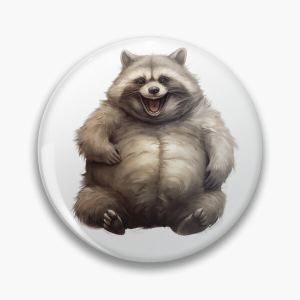 Item preview, Trash Panda Pin Cute Smile Happy Racoon designed and sold by RSRS Shop.