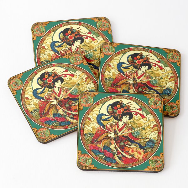 Item preview, Chinese Swordswoman Warrior Princess Art Deco Style designed and sold by Roger-C.