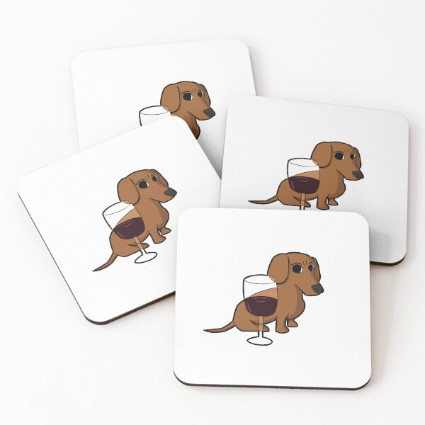 Item preview, Dachshund Romantic Wine designed and sold by TheHareStudio.