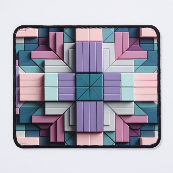Item preview, Futuristic Geometric Pink, Purple, Aqua And Light Blue Artwork designed and sold by mymagicstoreus.