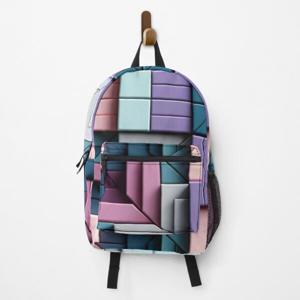Item preview,  Futuristic Geometric Pink, Purple, Aqua And Light Blue Artwork designed and sold by mymagicstoreus.