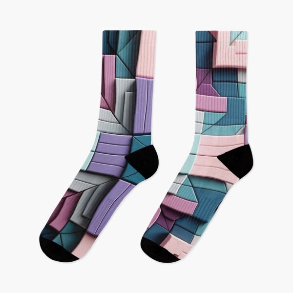 Item preview,  Futuristic Geometric Pink, Purple, Aqua And Light Blue Artwork designed and sold by mymagicstoreus.