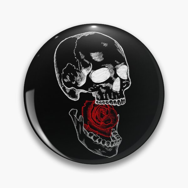 Item preview, White Skull with Rose designed and sold by AE0NIAN-S0UL.