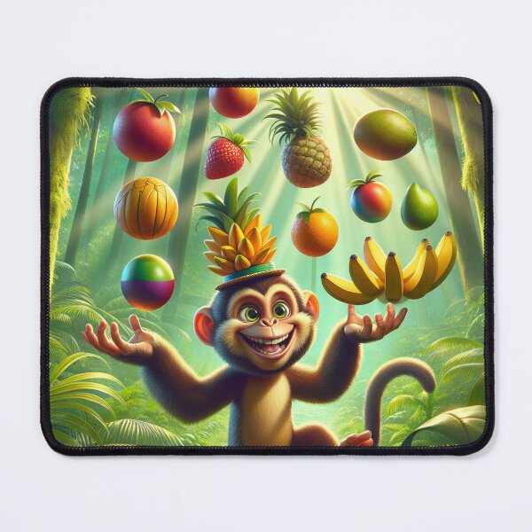 Item preview, Monkey juggling bunch of fruits designed and sold by yodabi.