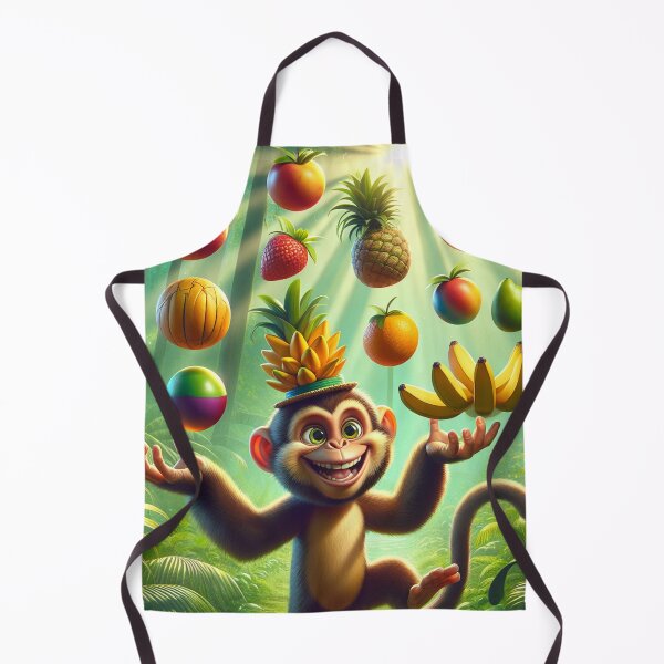 Item preview, Monkey juggling bunch of fruits designed and sold by yodabi.