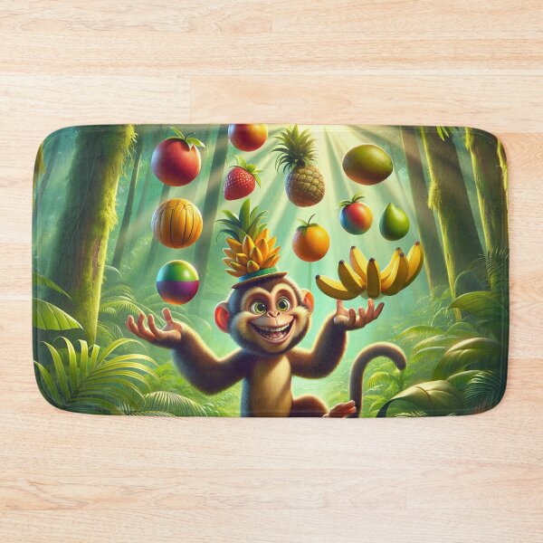 Item preview, Monkey juggling bunch of fruits designed and sold by yodabi.
