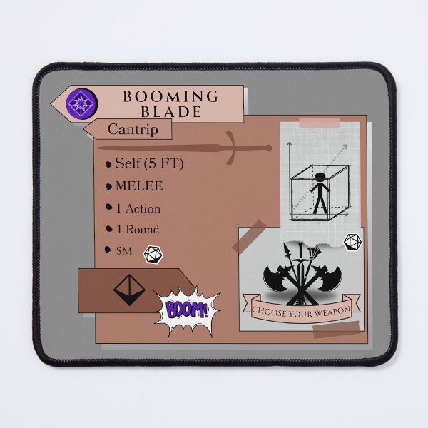 Item preview, Booming Blade Spell Card designed and sold by Marissa Brown.