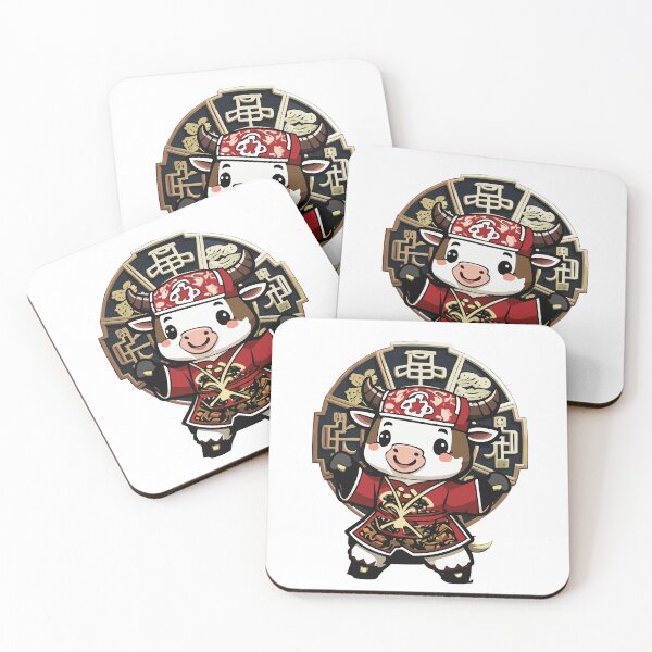 Item preview, Cute Kawaii Asian Chinese Ox Cow Zodiac Lunar New Year designed and sold by Monkey Style Studios.