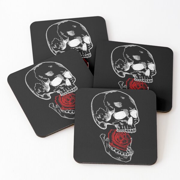Item preview, White Skull with Rose designed and sold by AE0NIAN-S0UL.