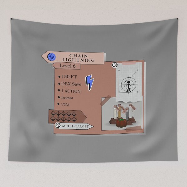 Item preview, Chain Lightning Spell Card designed and sold by Marissa Brown.