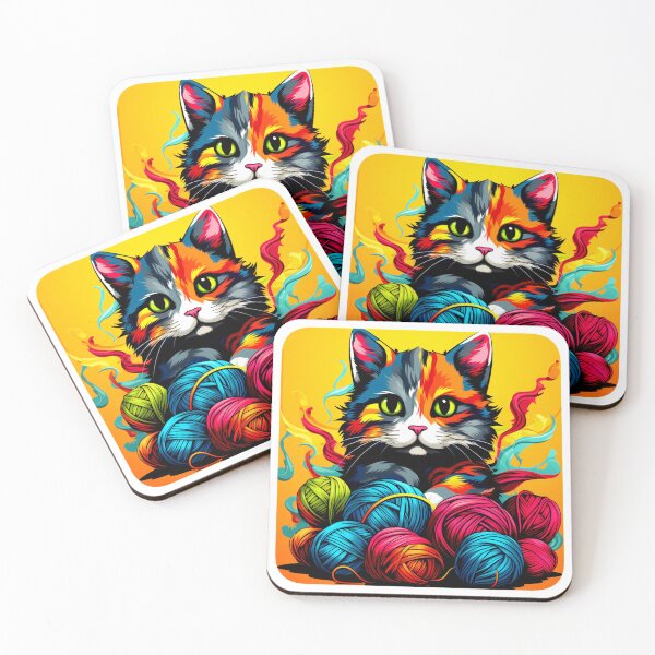 Item preview, Rainbow funny and cheerful kitten.  designed and sold by Zofia Sosnecka.