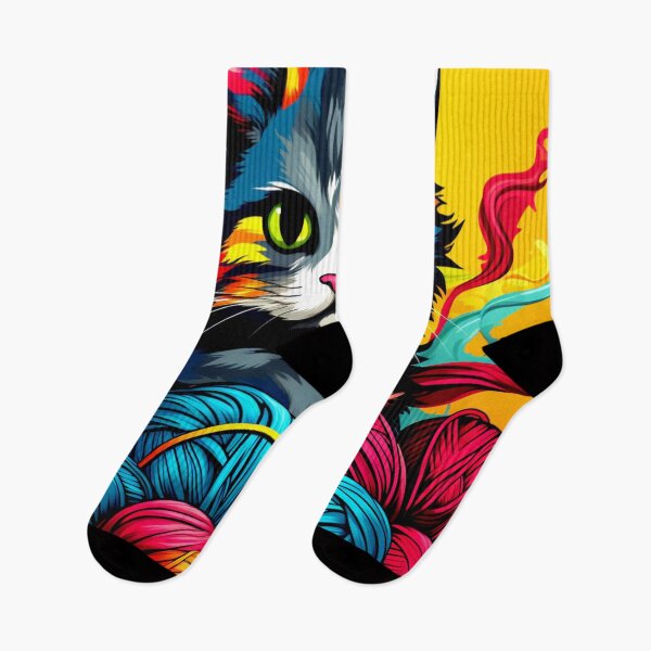 Item preview, Rainbow funny and cheerful kitten.  designed and sold by Zofia Sosnecka.