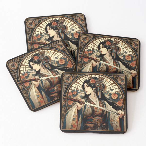 Item preview, Chinese Swordswoman Female Warrior Art Deco Style designed and sold by Roger-C.