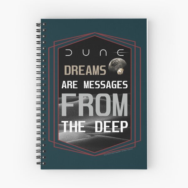 Item preview, DUNE. Dreams Are Messages From The Deep (dark navy blue background) designed and sold by bekksa.