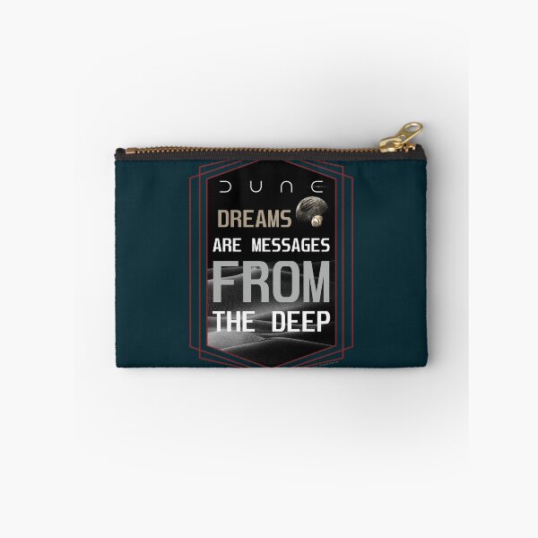 Item preview, DUNE. Dreams Are Messages From The Deep (dark navy blue background) designed and sold by bekksa.