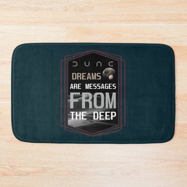 Item preview, DUNE. Dreams Are Messages From The Deep (dark navy blue background) designed and sold by bekksa.
