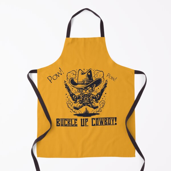 Item preview, Pow! Pow! Buckle up Cowboy | Wild Cats with guns | Western Cowboy Gifts for Dad | Western art designed and sold by themichetti.