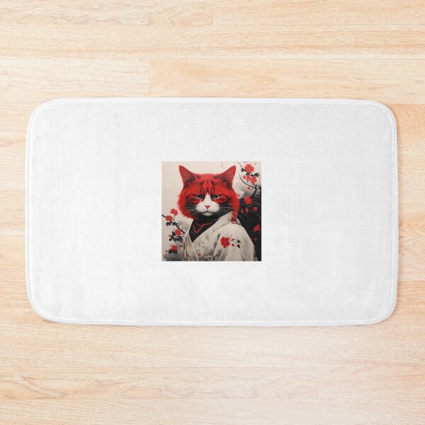 Item preview, Dark and red cat with Japanese style designed and sold by FernGrin.