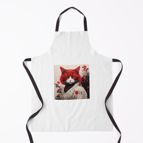 Item preview, Dark and red cat with Japanese style designed and sold by FernGrin.