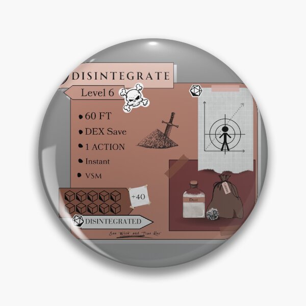 Item preview, Disintegrate Spell Card designed and sold by Marissa Brown.