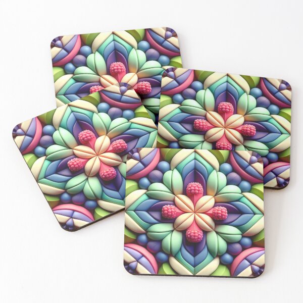 Item preview,   Futuristic Geometric  Pistachio, Raspberry, Blueberry, Martinique Artwork designed and sold by mymagicstoreus.