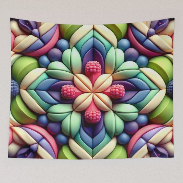 Item preview,   Futuristic Geometric  Pistachio, Raspberry, Blueberry, Martinique Artwork designed and sold by mymagicstoreus.