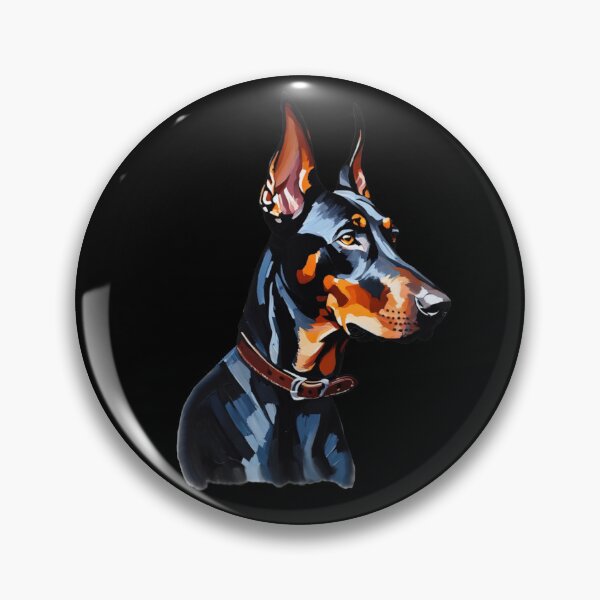 Item preview, Doberman In AI art done in classic palette knife oil painting designed and sold by Magnus Dahl.