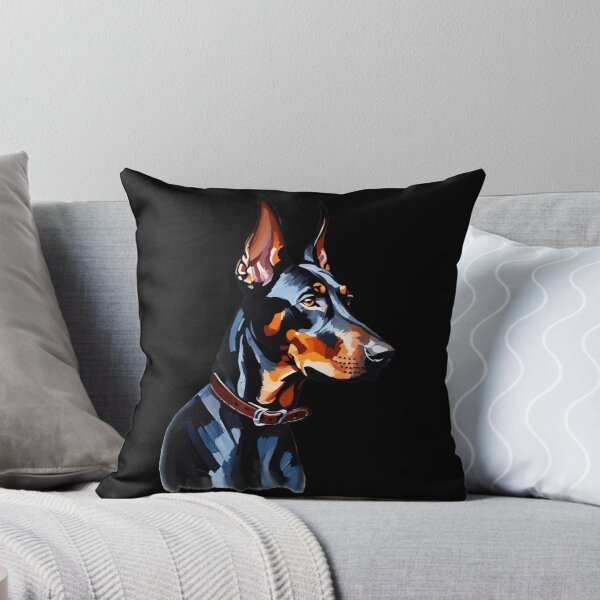 Item preview, Doberman In AI art done in classic palette knife oil painting designed and sold by Magnus Dahl.