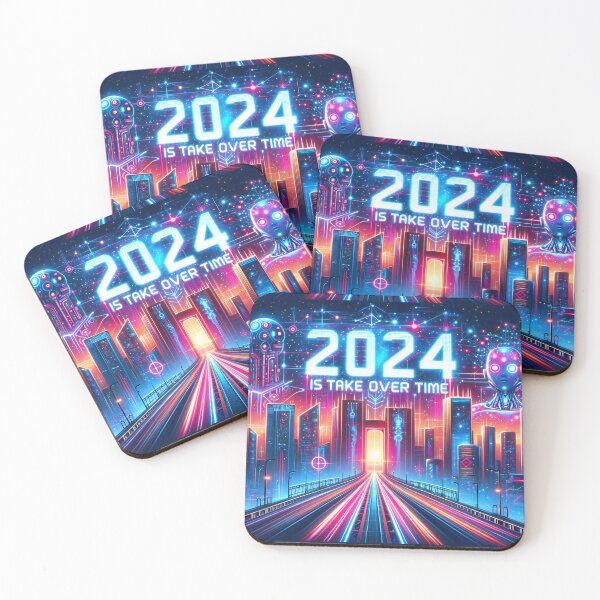 Item preview, Dawn of Digital Dominion: 2024 Marks AI Ascendancy designed and sold by ArtComixHaven.