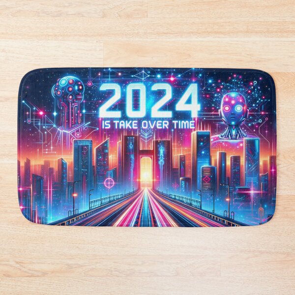 Item preview, Dawn of Digital Dominion: 2024 Marks AI Ascendancy designed and sold by ArtComixHaven.