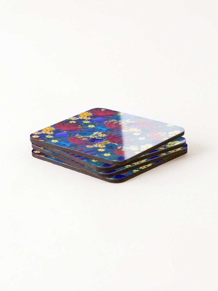 Thumbnail 4 of 5, Coasters (Set of 4), Flower Power designed and sold by Hitchen.