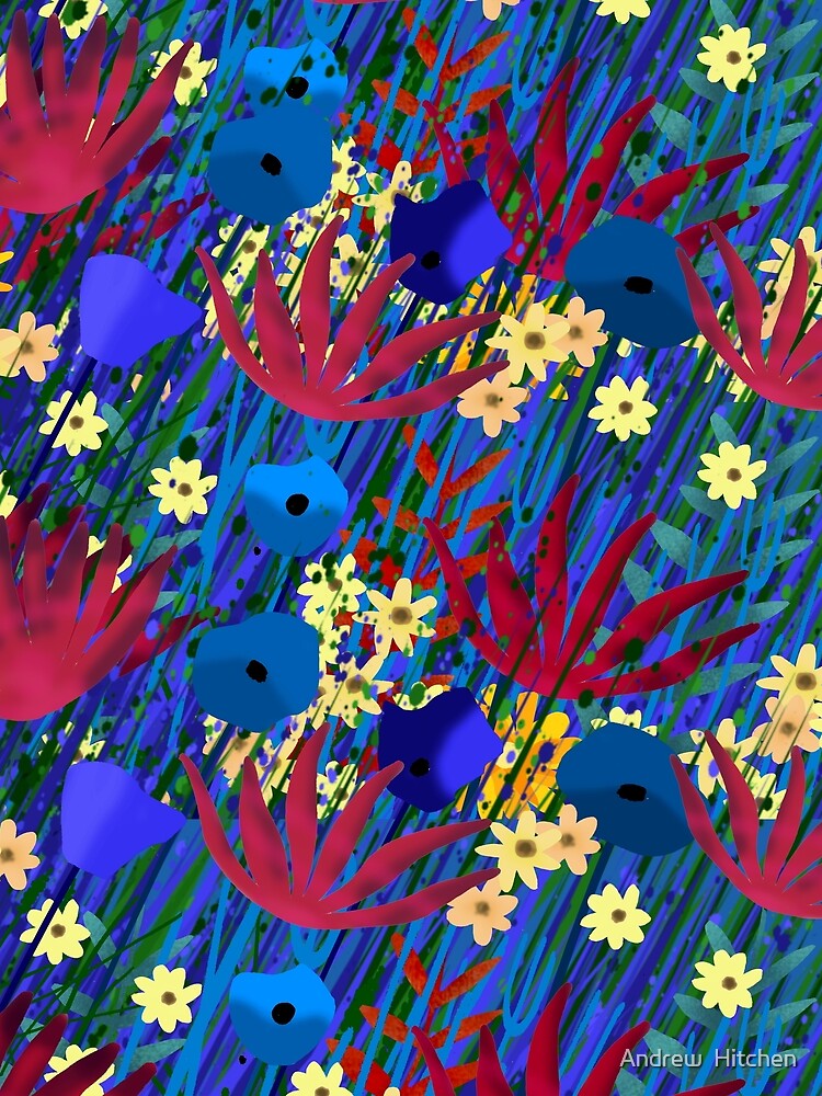 Thumbnail 3 of 3, Scarf, Flower Power designed and sold by Hitchen.