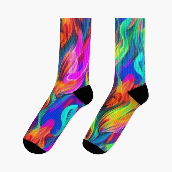 Item preview, Abstract Neon Flames Pattern designed and sold by calibrit.