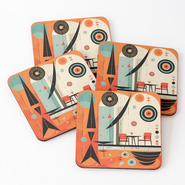 Item preview, Abstract Retro Mid Century Fusion designed and sold by CognitiveShift.