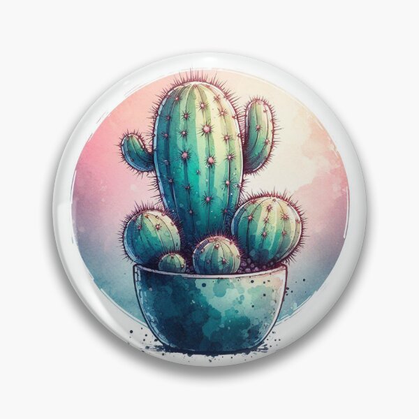 Item preview, Desert Harmony: Serene Cactus Watercolor designed and sold by WhimsyWorksShop.