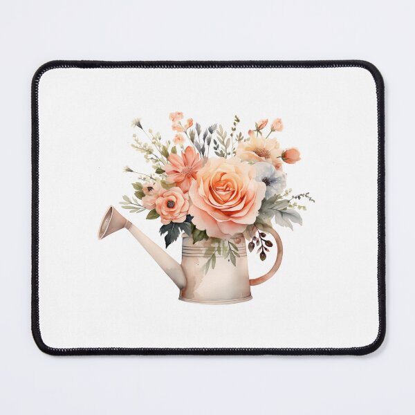 Item preview, watering can with floral designed and sold by PandaKunst.