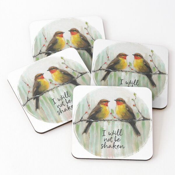Item preview, I Will Not Be Shaken, Two Birds on a Tree Art designed and sold by Faithloveshop.