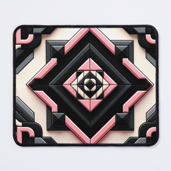 Item preview, Futuristic Geometric In Pink And Black Artwork designed and sold by mymagicstoreus.