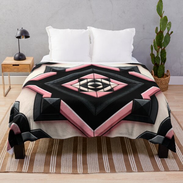 Item preview,   Futuristic Geometric In Pink And Black Artwork designed and sold by mymagicstoreus.