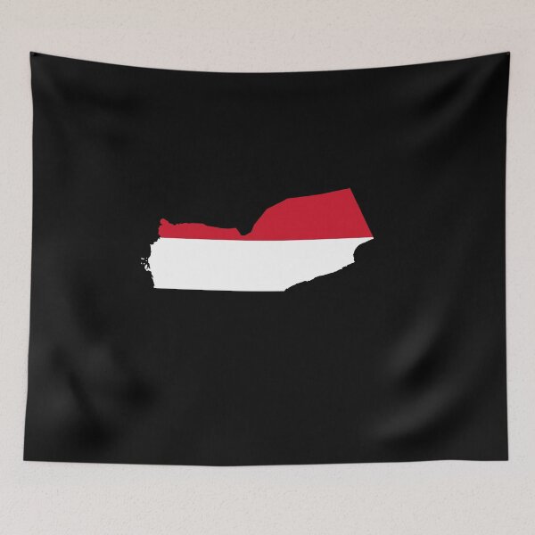 Item preview, Flag Map of Yemen designed and sold by feether-store.