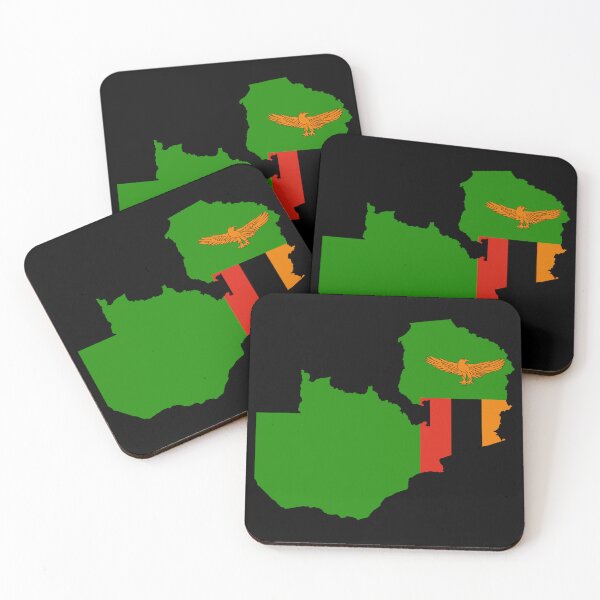 Item preview, Flag Map of Zambia designed and sold by feether-store.