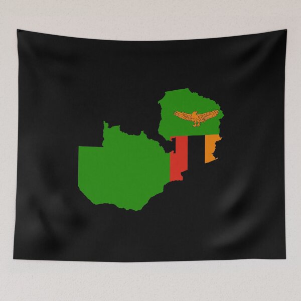 Item preview, Flag Map of Zambia designed and sold by feether-store.