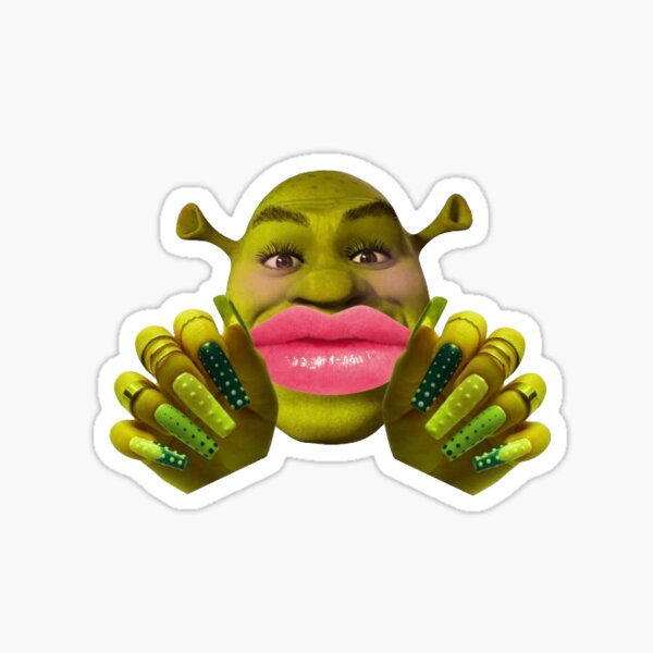 Vista previa del artículo con la obra «Shrek Material Girl estética Pegatina», diseñado y vendido por Rainbow2030.