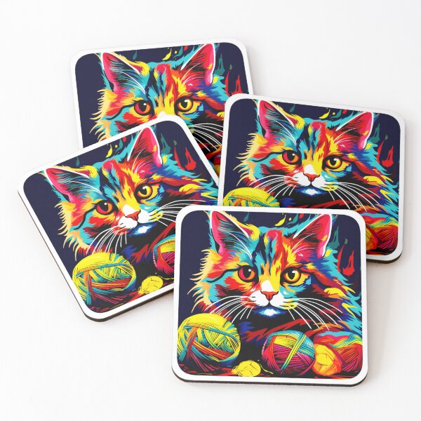 Item preview, Rainbow funny and cheerful kitten.  designed and sold by Zofia Sosnecka.