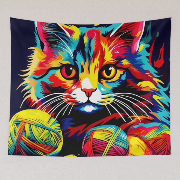 Item preview, Rainbow funny and cheerful kitten.  designed and sold by Zofia Sosnecka.